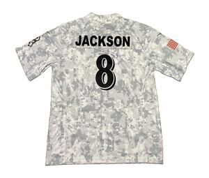 Baltimore Ravens | Men’s Large #8 Lamar Jackson “Salute to Service” Jersey